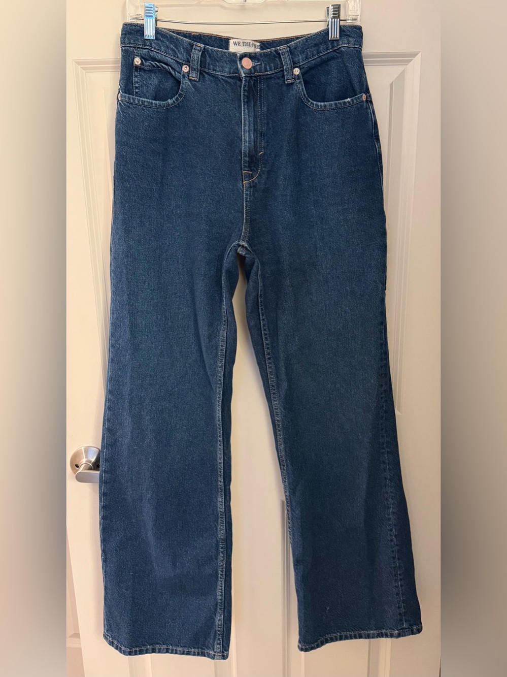 We The Free Tinsley Baggy High Rise Jeans in Blue, Size 28
